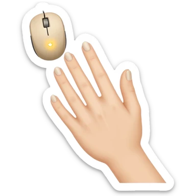 the hand clicking the mouse sticker