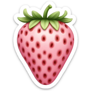 pastel pink strawberry  sticker