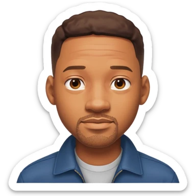 will smith with no beard sticker