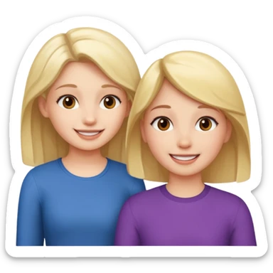 A girl talking to a girl  sticker