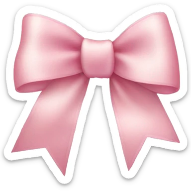 light pink ribbon bow sticker