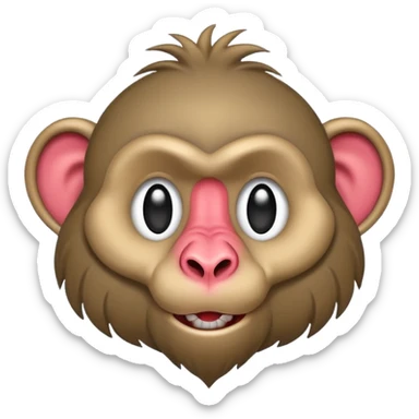 baboon quiz logo sticker
