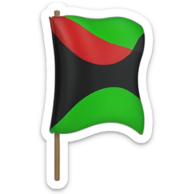 Martinique drapeau rouge vert noir  sticker