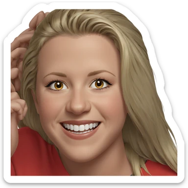 blonde girl smiling portrait sticker