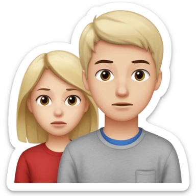 Indifference - lack of interest, concern, or sympathy - teenager rolling eyes with parent in the disance behind them sticker