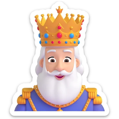 Henry the 8th with goofy face and crown sticker