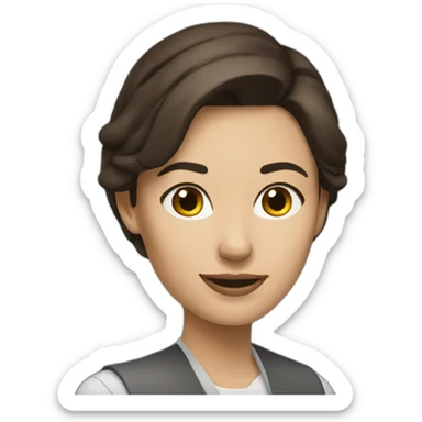 woman business analyst brunette sticker