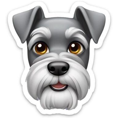 miniature schnauzer gray sticker