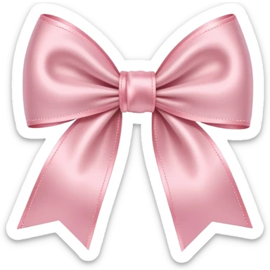 light pink ribbon bow sticker