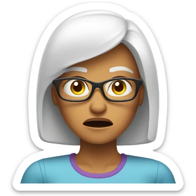 Angry mom on computer sticker