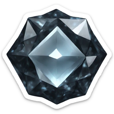 Black diamond crystal cluster  sticker