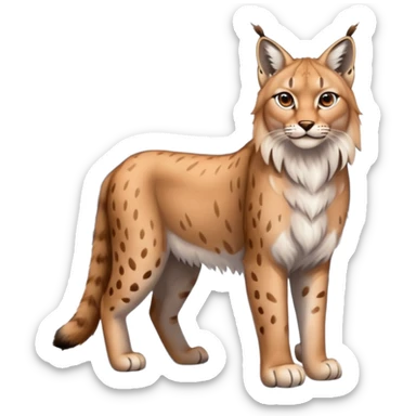 Eurasian Lynx in the snow beautiful aesthetic scenery (full body) sticker