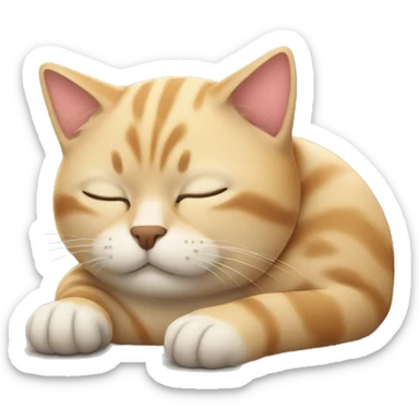 Sleeping cat sticker