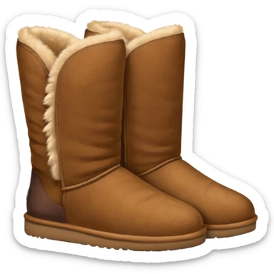 pair of comfy furry low uggs sticker