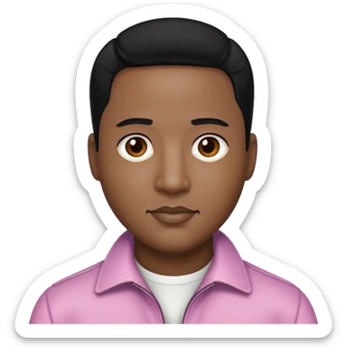 Johnny Gill with black hair sticker