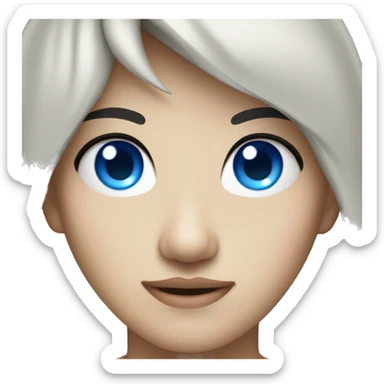 wasian with blue eyes sticker