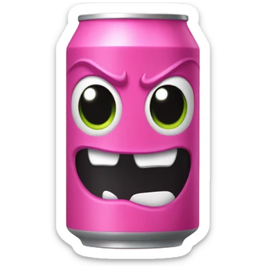 Pink monster energy drink sticker