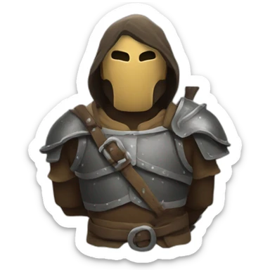 medieval Bounty Hunter, torso, looking away from camera sticker