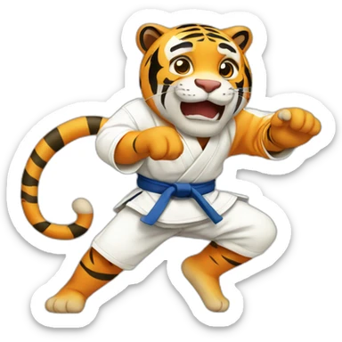 Tiger judo sticker