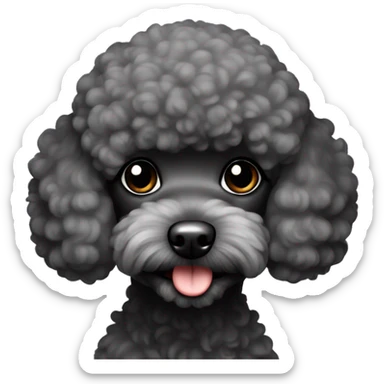 Black toy-poodle  sticker
