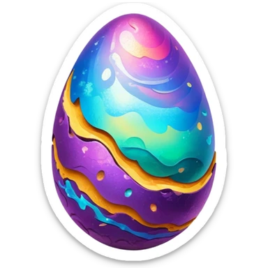 magical poop easter cosmic egg landscape  sticker