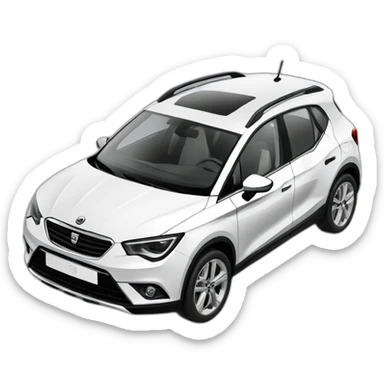 Comic drawing of new black and white seat Arona sticker