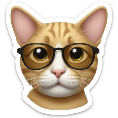 Un gato con gafas sticker