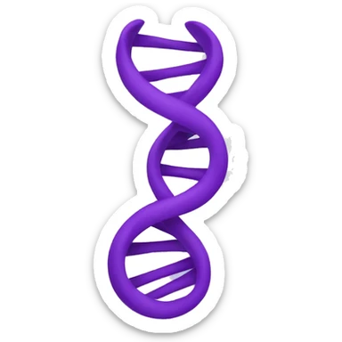 Purple double helix sticker