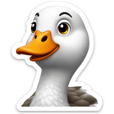 A silly goose sticker
