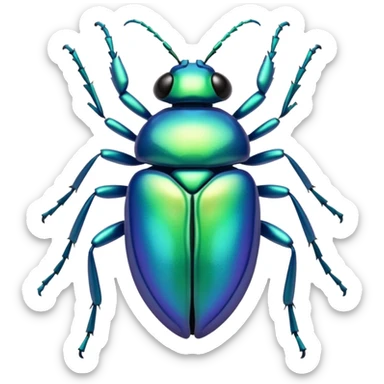 very shiny bug sticker