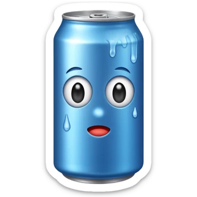 drink can blue sticker