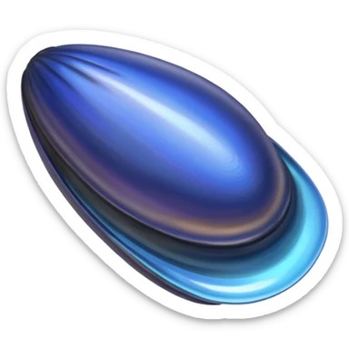 mussels, single shell sticker