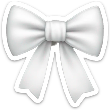 white bow sticker