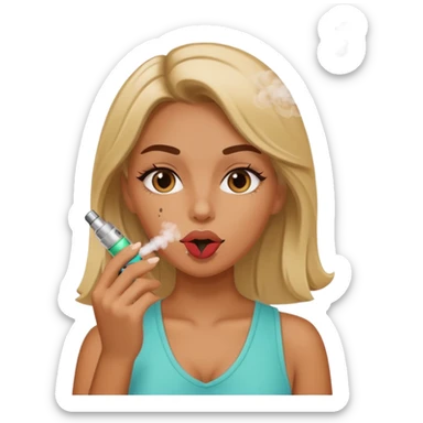 girl with vape sticker