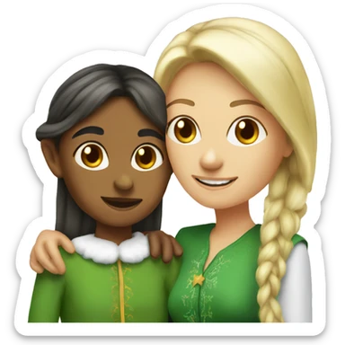 Mum with an elf sticker