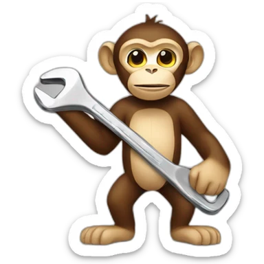 monkey with a wrench sticker