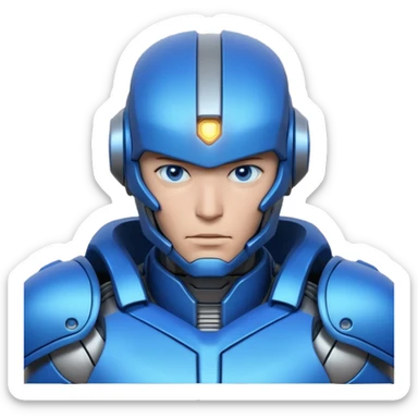 mechanical armored man portrait, head and shoulders only, futuristic metal armor, glowing energy lines, robotic shoulder plates, intense expression, sci-fi warrior vibe, 3D cartoon style, mobile game icon style, clean background, no text, no watermark
  sticker
