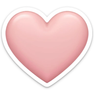 Make an ios heart mixture of pastel pink and white sticker