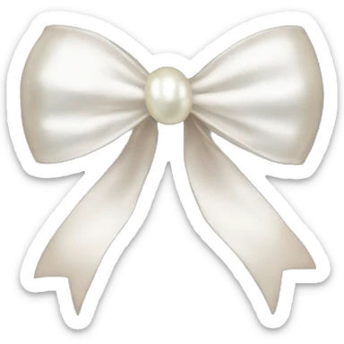 pearl bow sticker