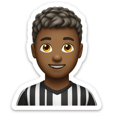 a boy who plays soccer sticker