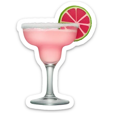 baby pink margarita in glass sticker