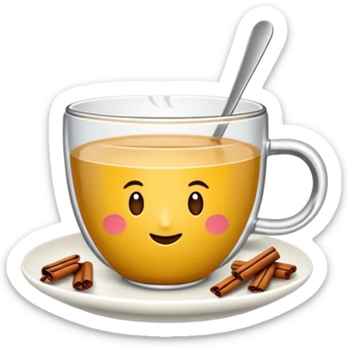 Küçük bardakta çay sticker