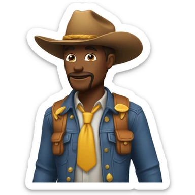 Nuggets avec un chapeau de cow-boy  sticker