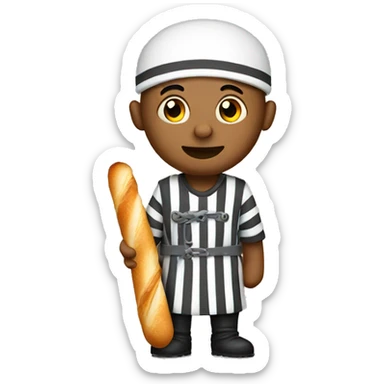 Prisoner holding baguette sticker