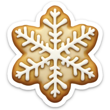 Beige snowflake cookie sticker