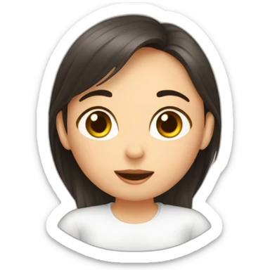 Fille qui mange du riz sticker