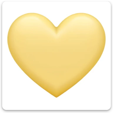 Pastel yellow heart sticker