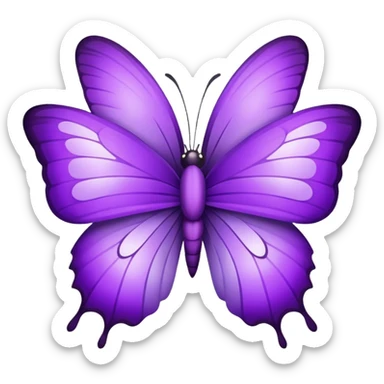 Violet papillon sticker