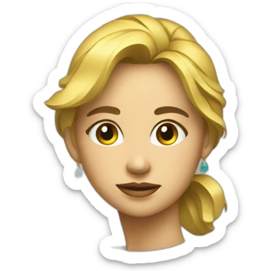 5 peso coin in a face of woman sticker