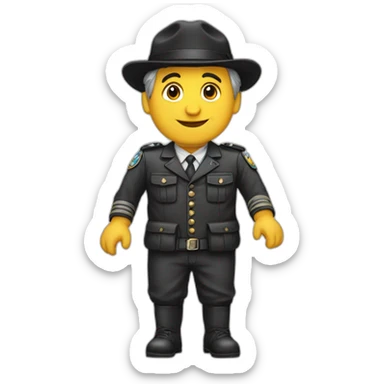 Un homme allemand qui fait un salut de droite sticker